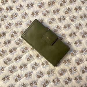 Fossil Olive Green Leather Wallet